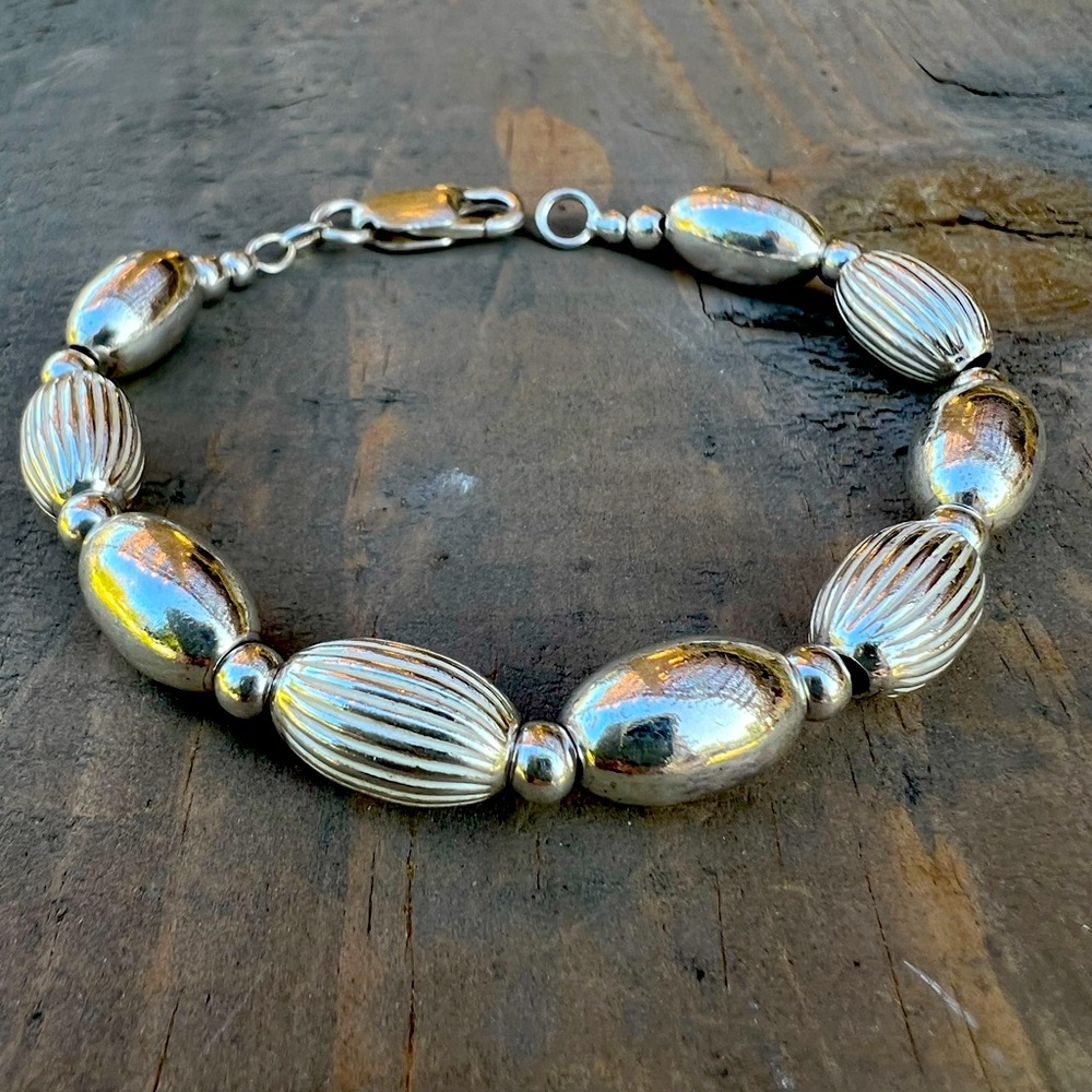 Sterling Silver Bead Bracelet
